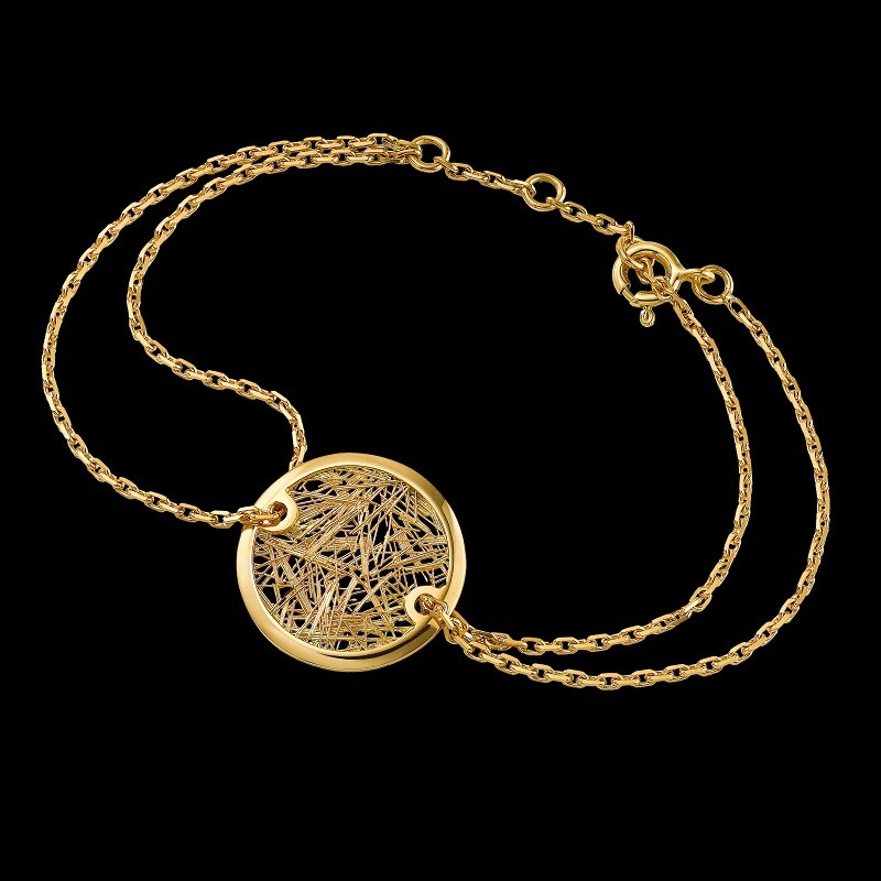 Bracelet Soie d'or rond - Bracelets femme